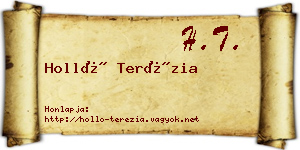 Holló Terézia névjegykártya